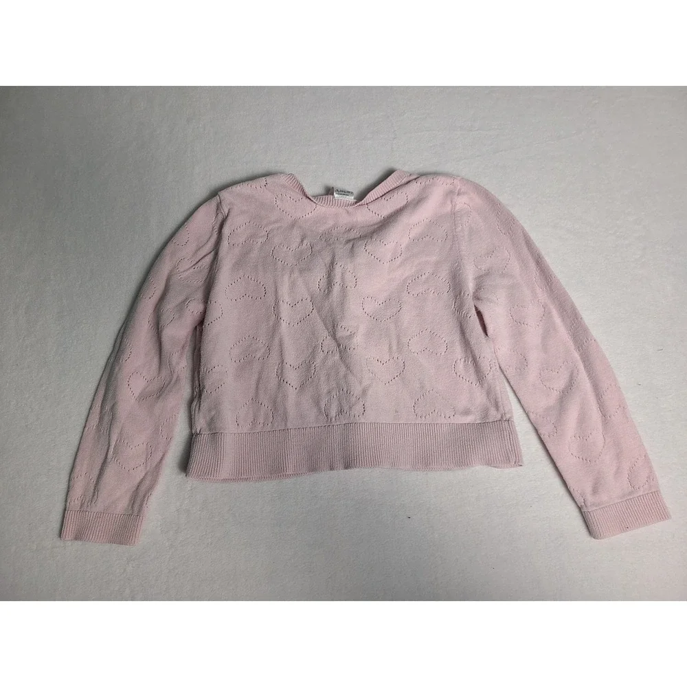 Carter's Cardigan Toddler 5T Pink Pointelle Heart Knit Button Front Sweater